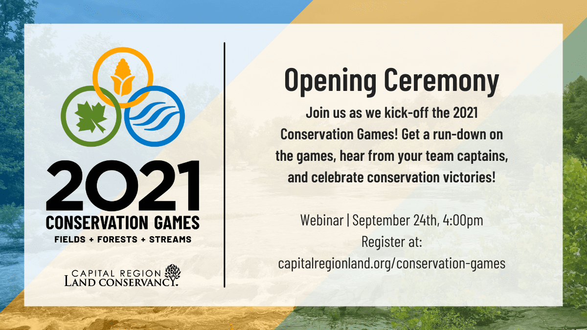 Opening ceremony social media graphic. Lists the time, date, and details of the event.