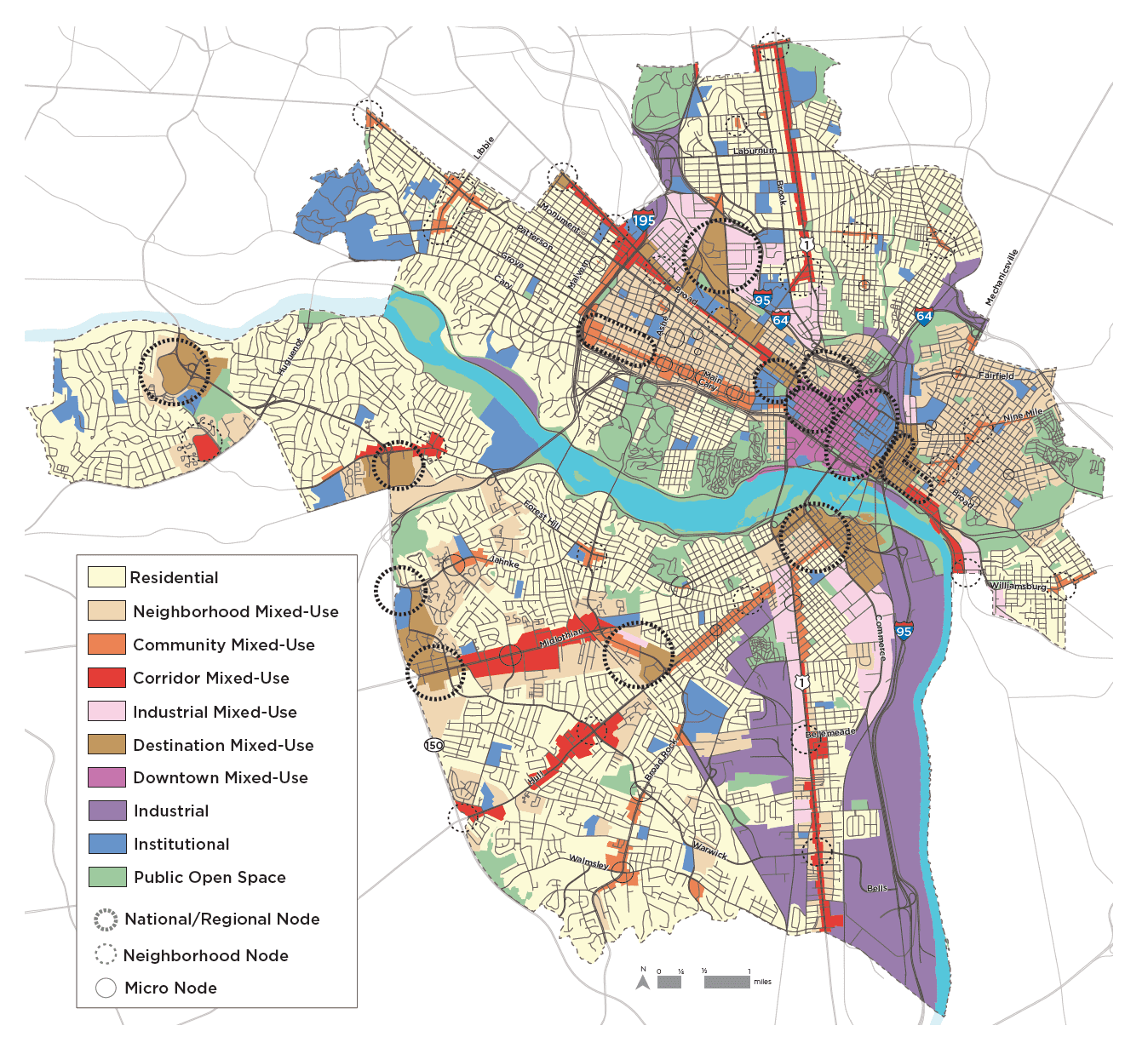 map of downtown richmond