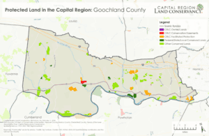 Map of protected land in Goochland County Virginia 2026