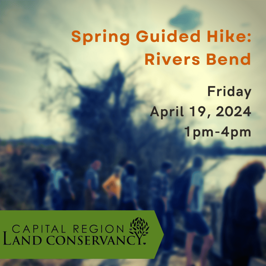 Graphic reading Spring Guided Hikes: Rivers Bend
