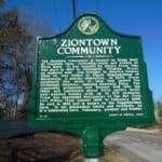Historical Marker for Ziontown Community in Henrico County