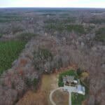 Aeriel view of Chesterbury Hundred in Powhatan County, Virginia