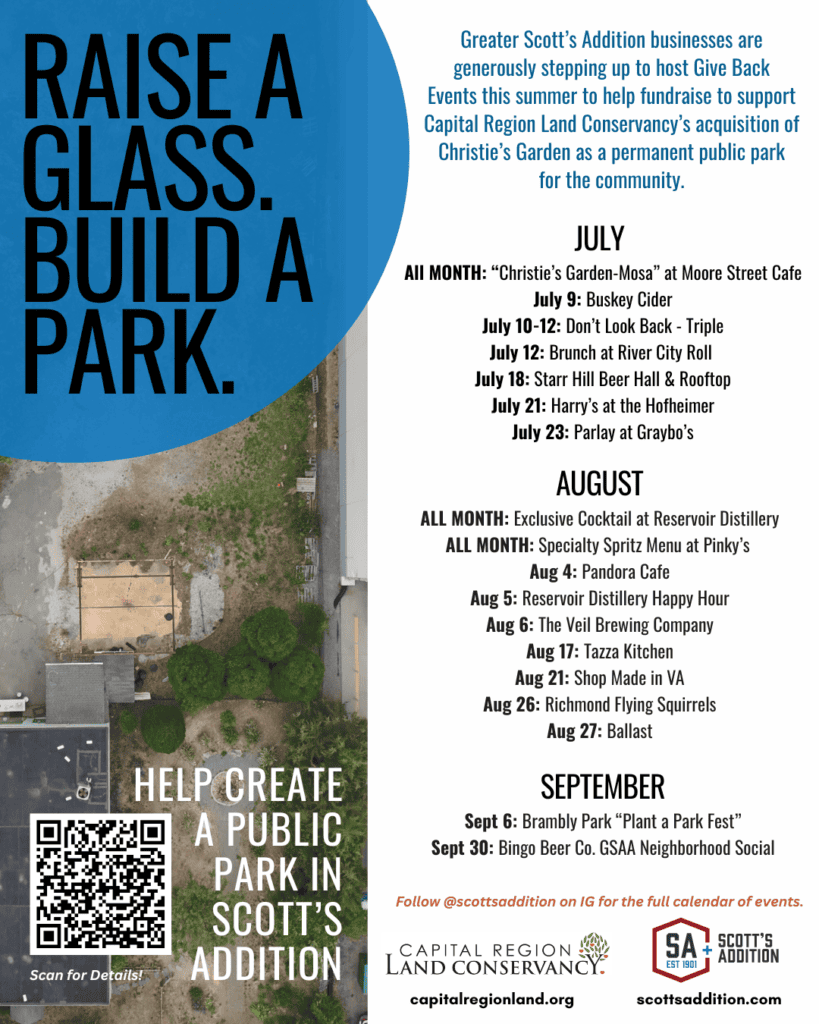 Raise a Glass. Build a Park. Poster